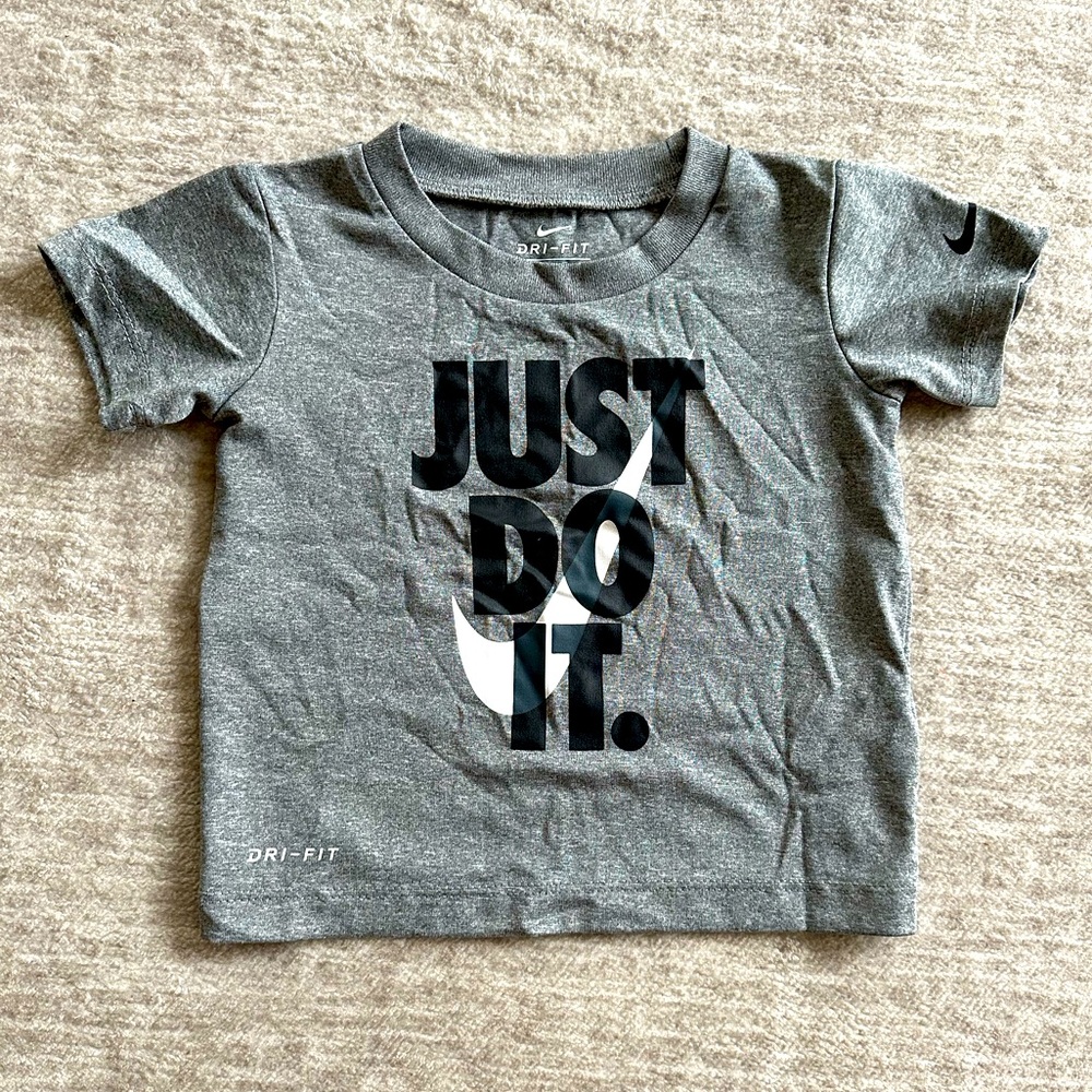 Toddler Baby Nike Gray Just Do It Tee